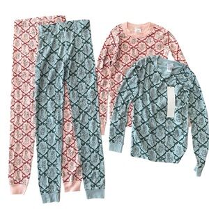 Hanna‎ Andersson Girl’s Disney Princess Pajama Set of 2 Size 10 Blue & Pink